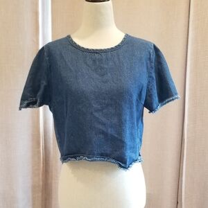Denim crop top